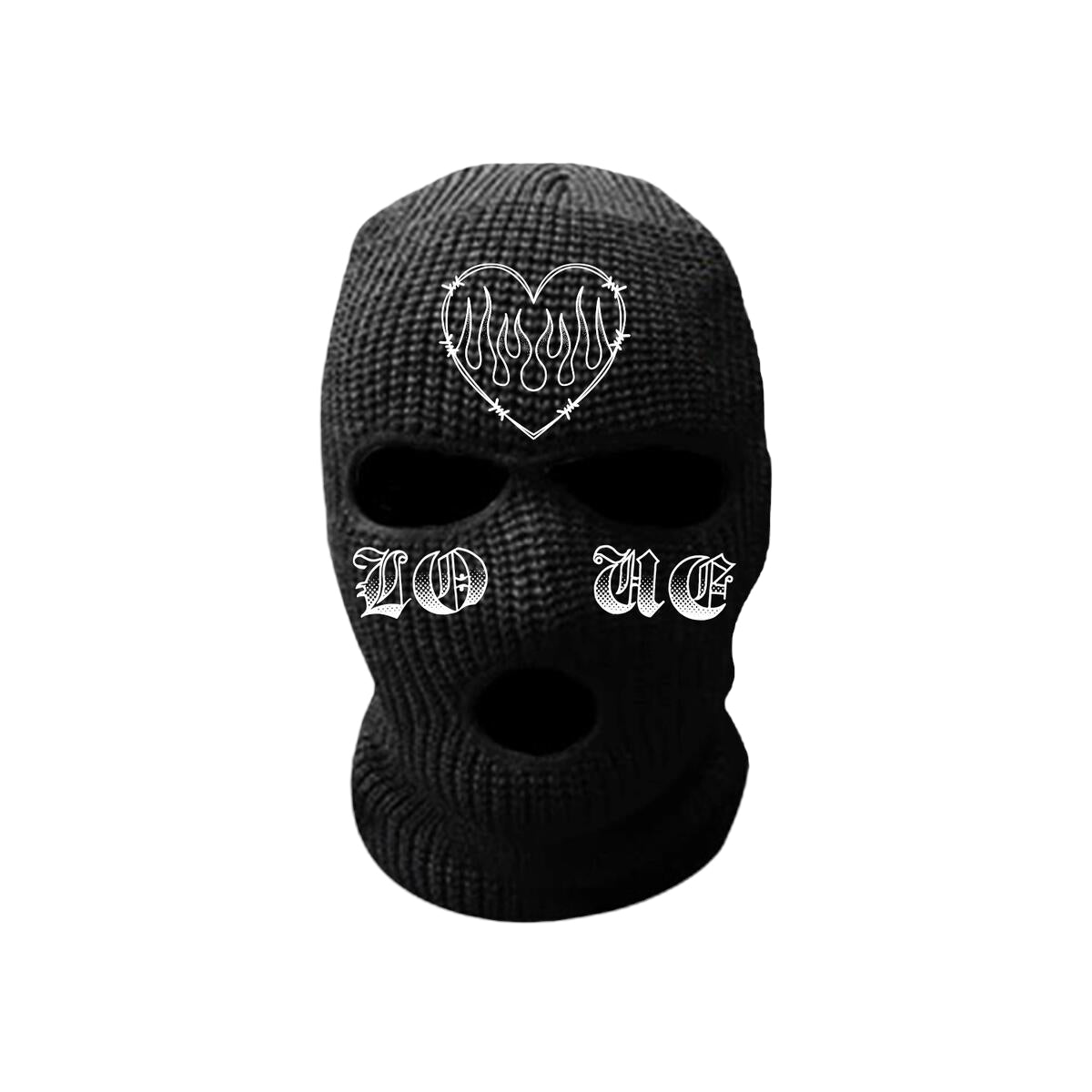 L.O.V.E. Barb Heart Ski Mask